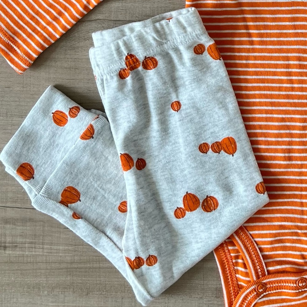 Just One You By Carter’s | Unisex Baby Pumpkin Outfit - Set of 2 - Picture 3 of 8